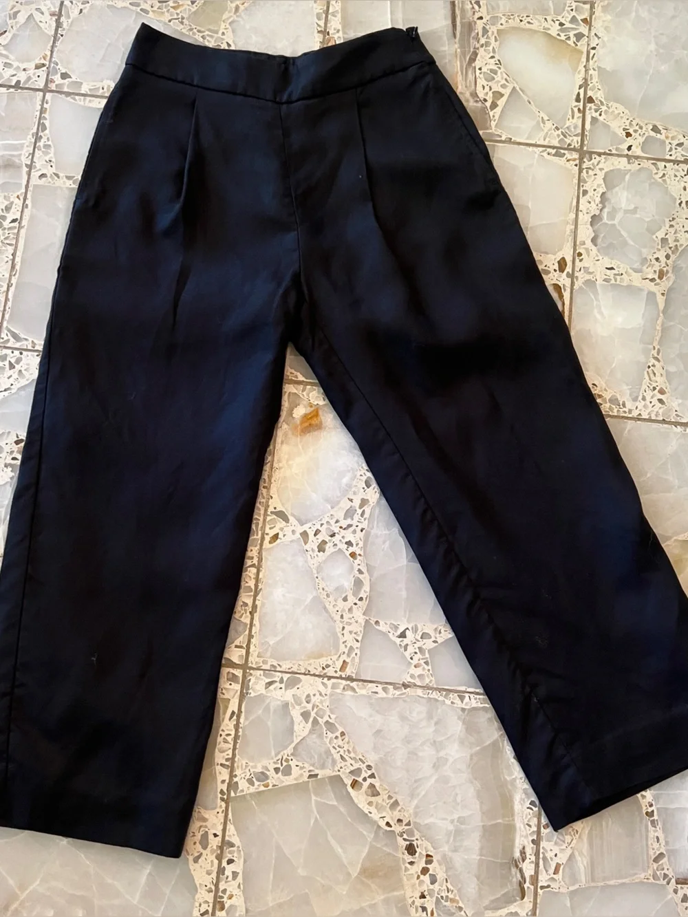 J. Crew Women’s Linen-blend Black Dress Pants - Wide Leg